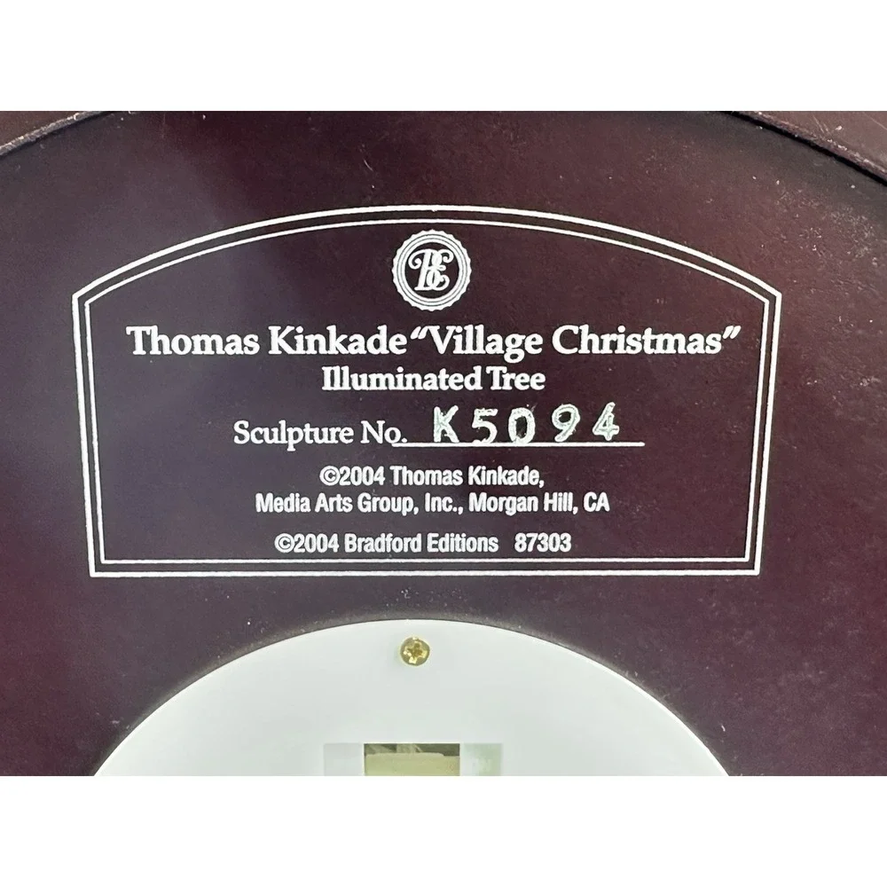 2004 Thomas Kinkade Village Christmas Illuminated Tree 15